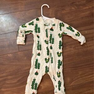 Kids Cactus Print Footie Pajamas